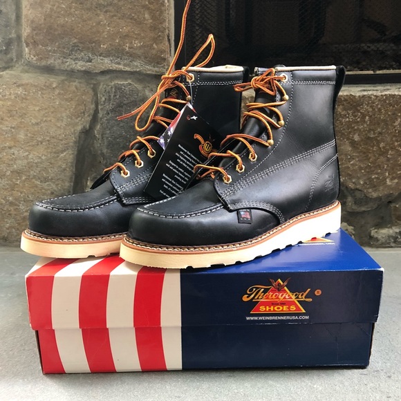 thorogood boots on feet